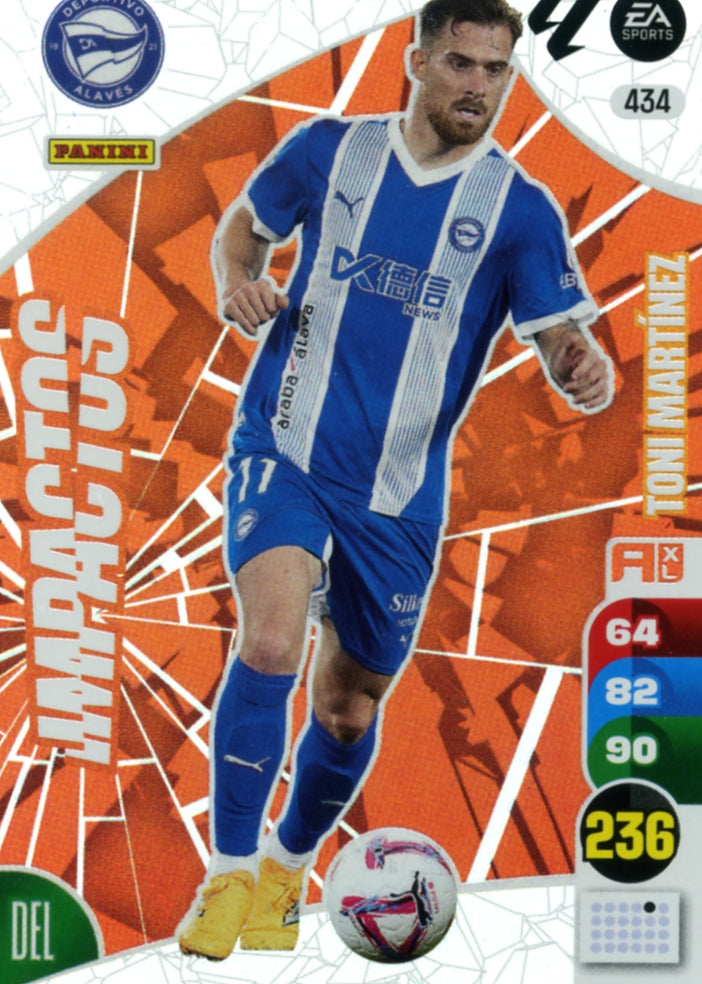 Panini Adrenalyn XL La Liga 2024/2025 - #434 - IMPACTOS - TONI MARTINEZ - 1ª Edición, Cromo RAW