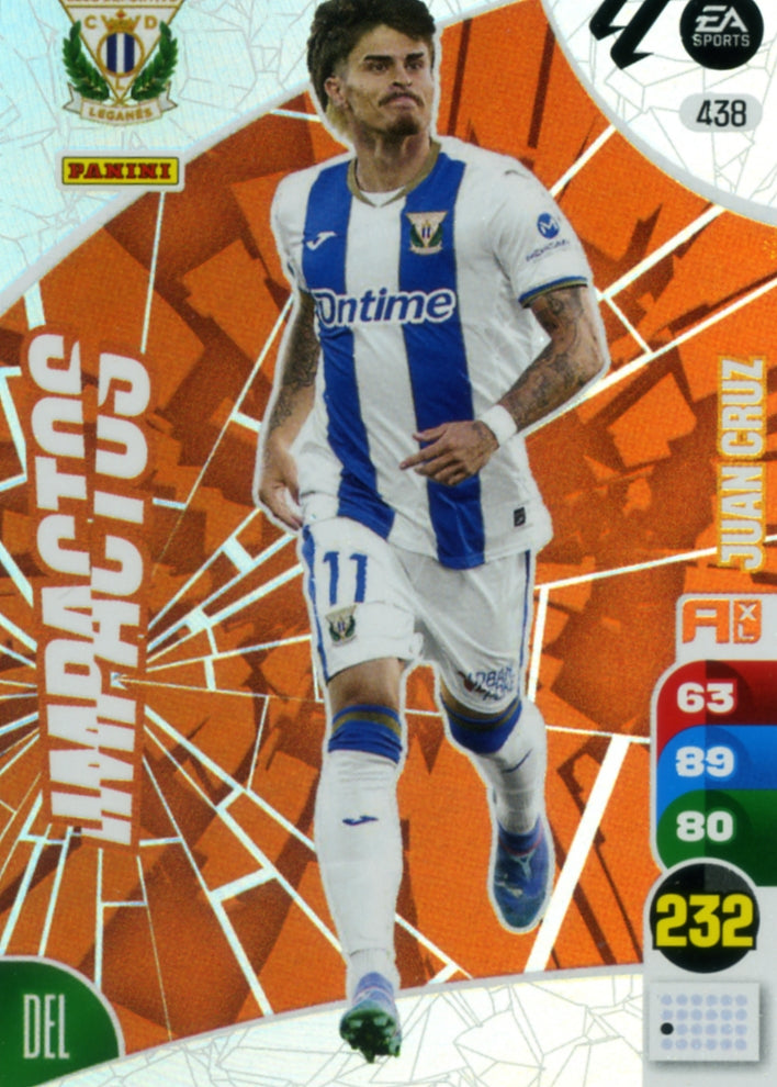 Panini Adrenalyn XL La Liga 2024/2025 - #438 - IMPACTOS - JUAN CRUZ - 1ª Edición, Cromo RAW