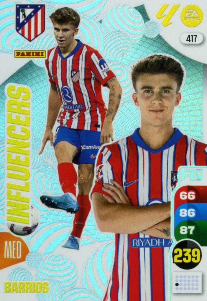 Panini Adrenalyn XL La Liga 2024/2025 - #417 - INFLUENCERS - BARRIOS - 1ª Edición, Cromo RAW