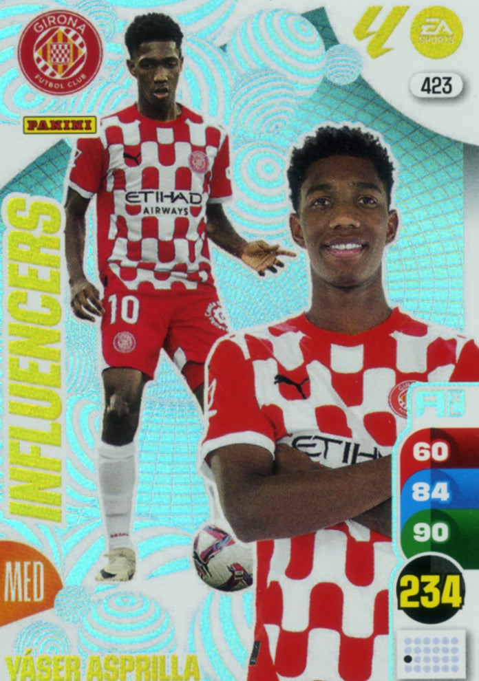 Panini Adrenalyn XL La Liga 2024/2025 - #423 - INFLUENCERS - YASER ASPRILLA - 1ª Edición, Cromo RAW