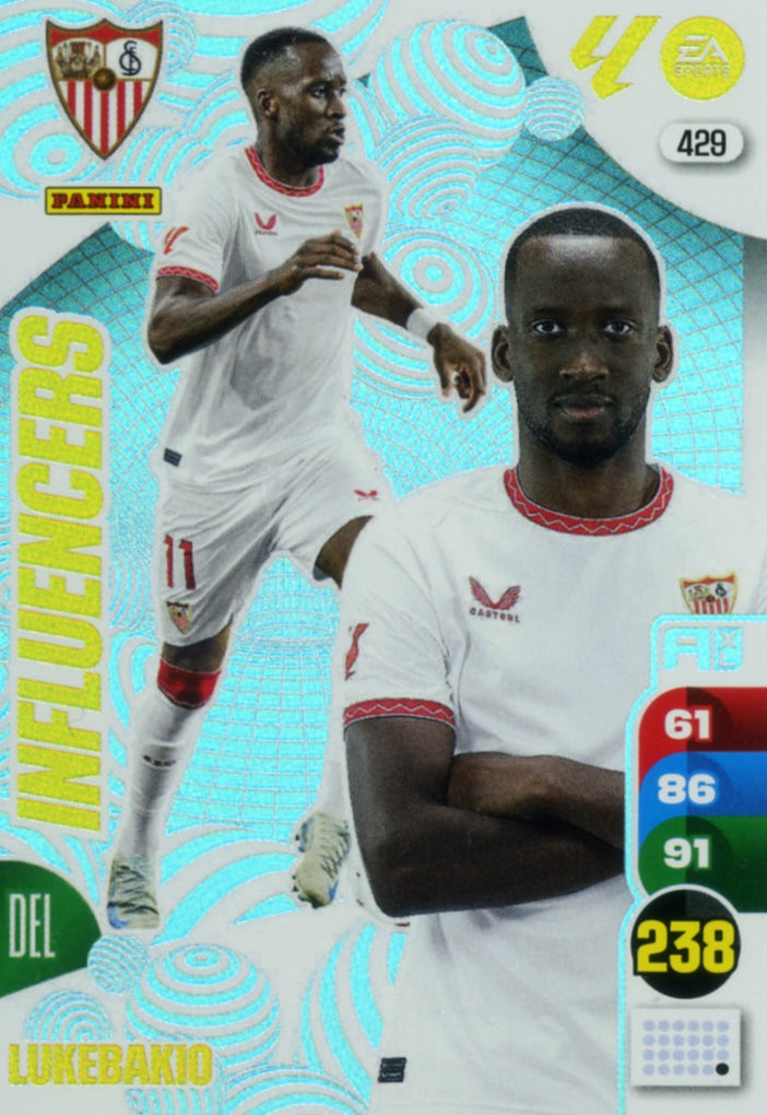Panini Adrenalyn XL La Liga 2024/2025 - #429 - INFLUENCERS - LUKEBAKIO - 1ª Edición, Cromo RAW