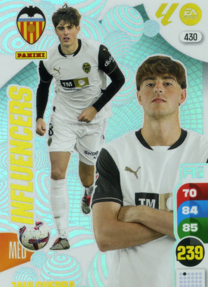 Panini Adrenalyn XL La Liga 2024/2025 - #430 - INFLUENCERS - JAVI GUERRA - 1ª Edición, Cromo RAW