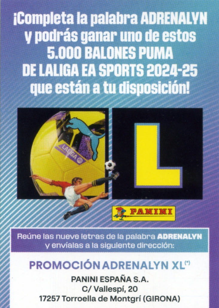 Letra Balón Liga - Letra "L" - Panini Adrenalyn XL La Liga 2024/2025