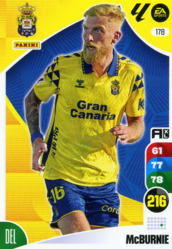 Panini Adrenalyn XL La Liga 2024/2025 - #178 - McBURNIE - LAS PALMAS - 1ª Edición, Cromo RAW