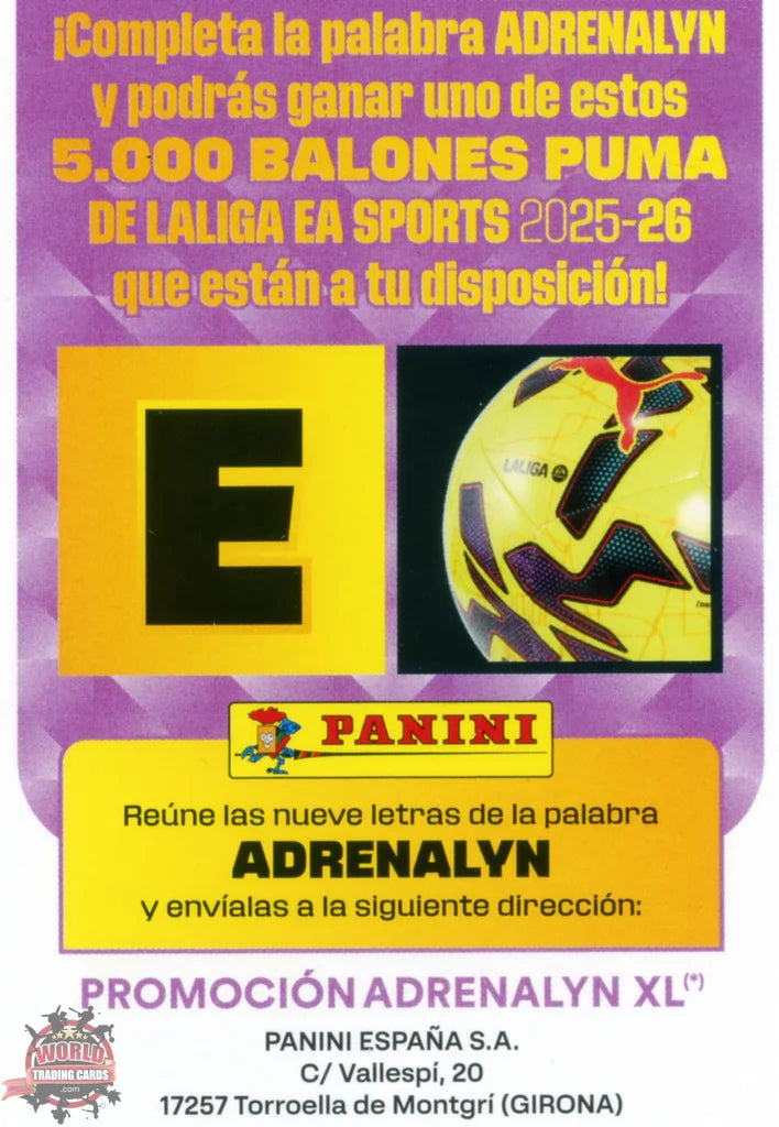 #LBE | Adrenalyn XL | La Liga | 2025-2026 | Letra Balón - E | | Letra Balón