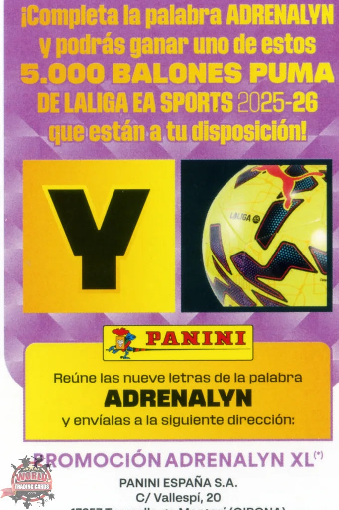 #LBY | Adrenalyn XL | La Liga | 2025-2026 | Letra Balón - Y | | Letra Balón