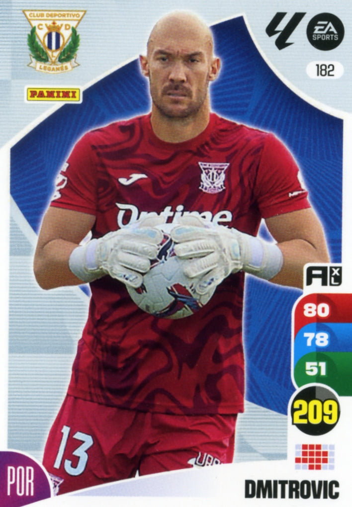 Panini Adrenalyn XL La Liga 2024/2025 - #182 - DMITROVIC - LEGANÉS - 1ª Edición, Cromo RAW