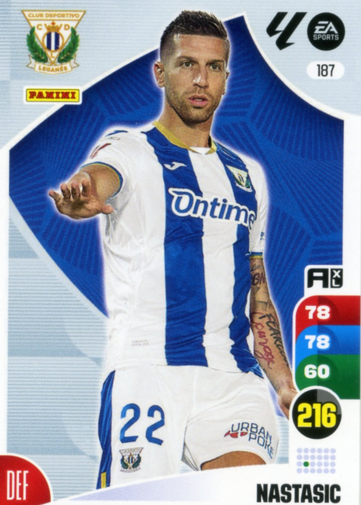 Panini Adrenalyn XL La Liga 2024/2025 - #187 - NASTASIC - LEGANÉS - 1ª Edición, Cromo RAW