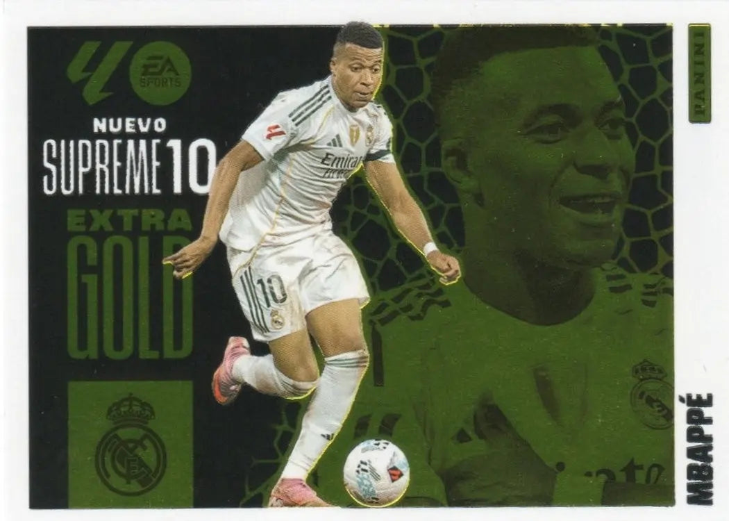 Mbappe- Panini Liga Este - 2025-2026 - 4ª Edicion - Nuevo Supreme 10 Extra Gold