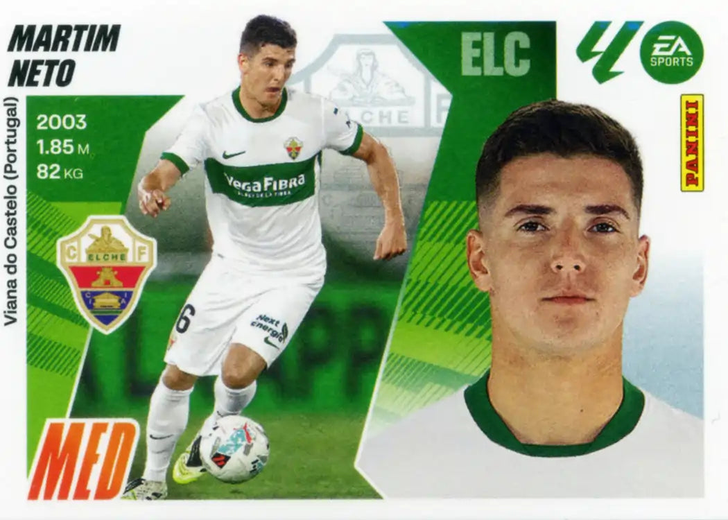 Cromo Trading Card Fútbol-Martim Neto-Elche CF-Panini Liga Este 2025-2026-13-Basico