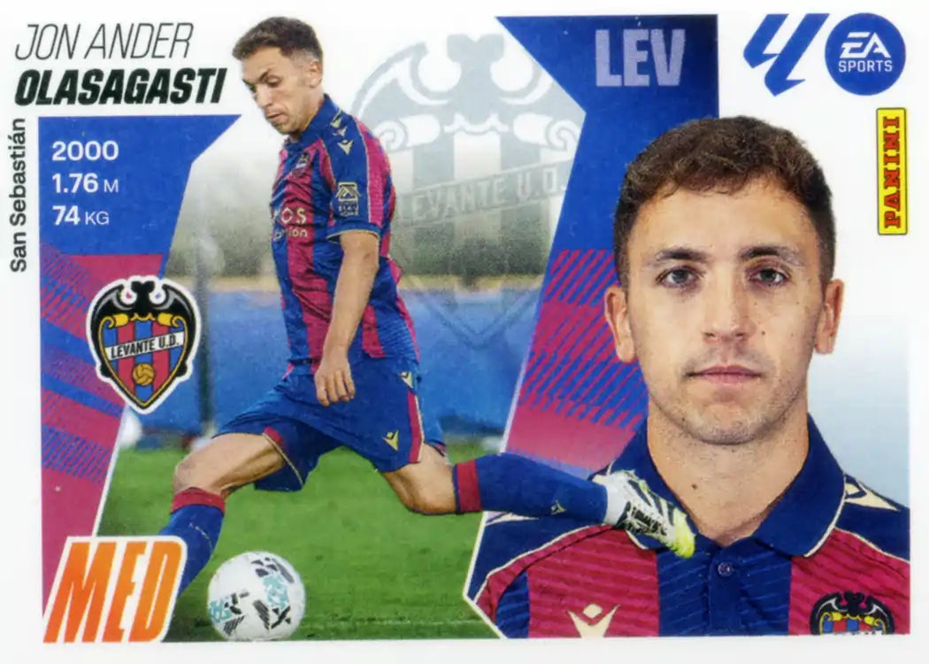 Cromo Trading Card Fútbol-Olasagasti-UD Levante-Panini Liga Este 2025-2026-14-Basico