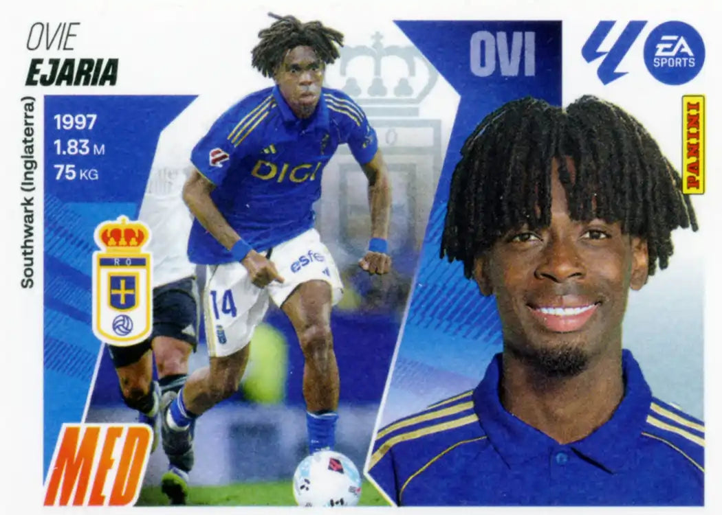 Cromo Trading Card Fútbol-Ejaria-Real Oviedo-Panini Liga Este 2025-2026-10-Basico