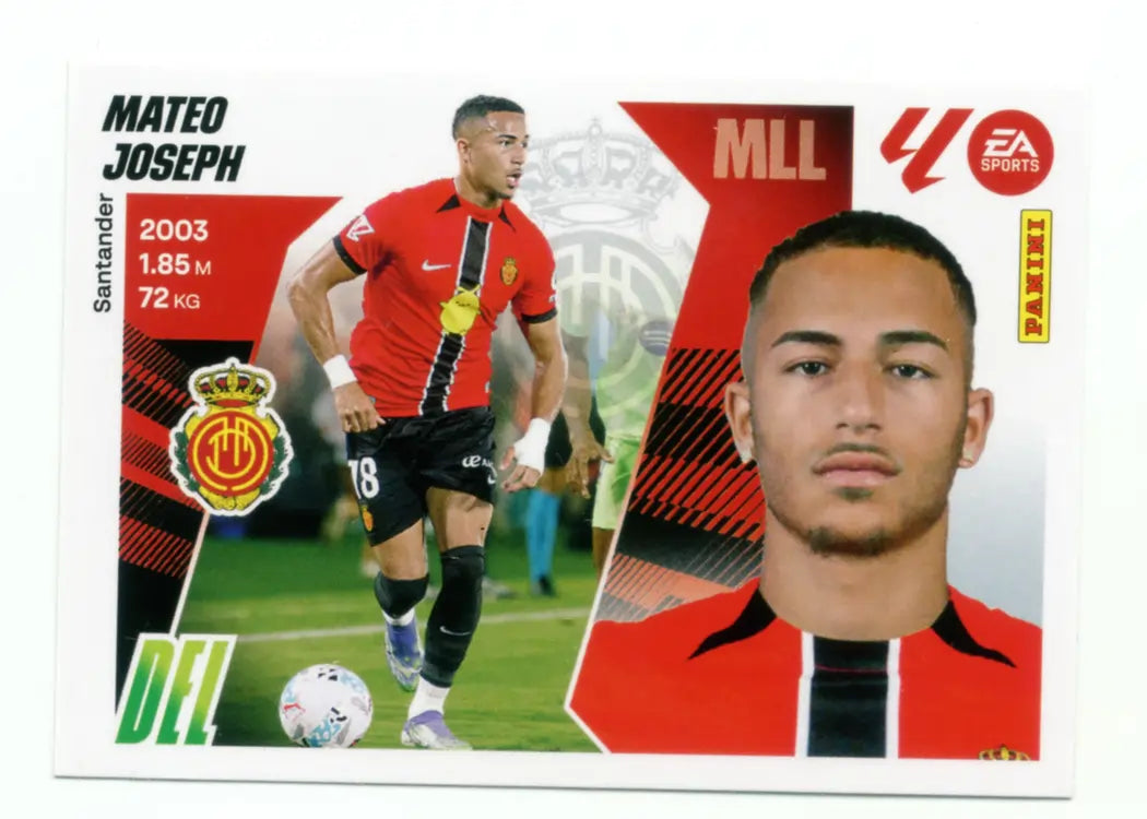 Cromo Trading Card Fútbol-Mateo Joseph-RCD Mallorca-Panini Liga Este 2025-2026-UF33-Últimos Fichajes
