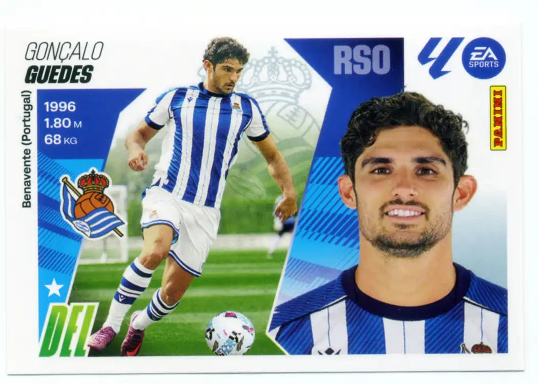 Cromo Trading Card Fútbol-Guedes-Real Sociedad-Panini Liga Este 2025-2026-UF36-Últimos Fichajes