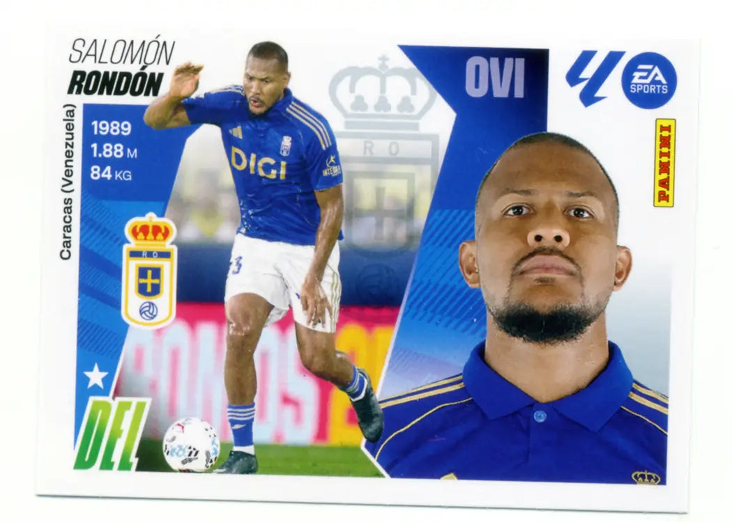 Cromo Trading Card Fútbol-Rondon-Real Oviedo-Panini Liga Este 2025-2026-UF38-Últimos Fichajes