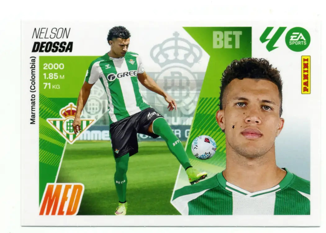 Cromo Trading Card Fútbol-Deossa-Real Betis-Panini Liga Este 2025-2026-UF39-Últimos Fichajes