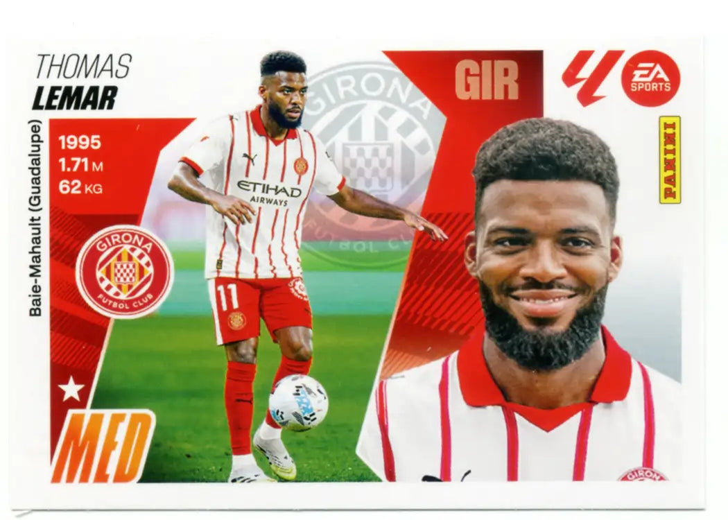 Cromo Trading Card Fútbol-Lemar-Girona FC-Panini Liga Este 2025-2026-UF40-Últimos Fichajes