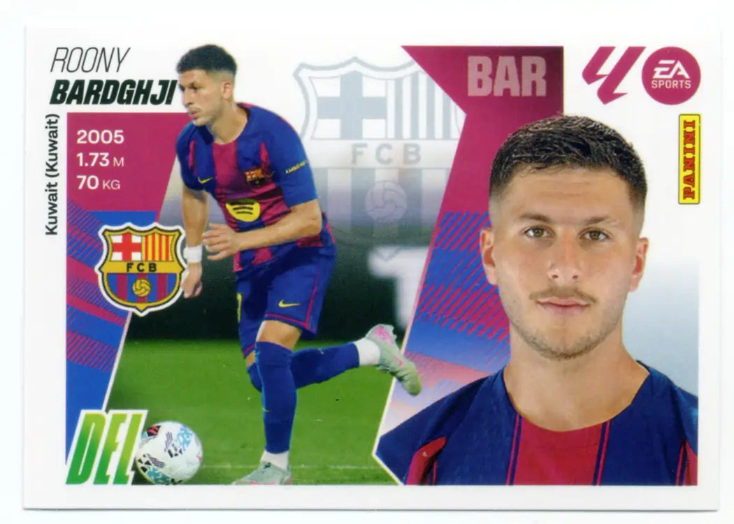 Cromo Trading Card Fútbol-Bardghji-FC Barcelona-Panini Liga Este 2025-2026-UF41-Últimos Fichajes