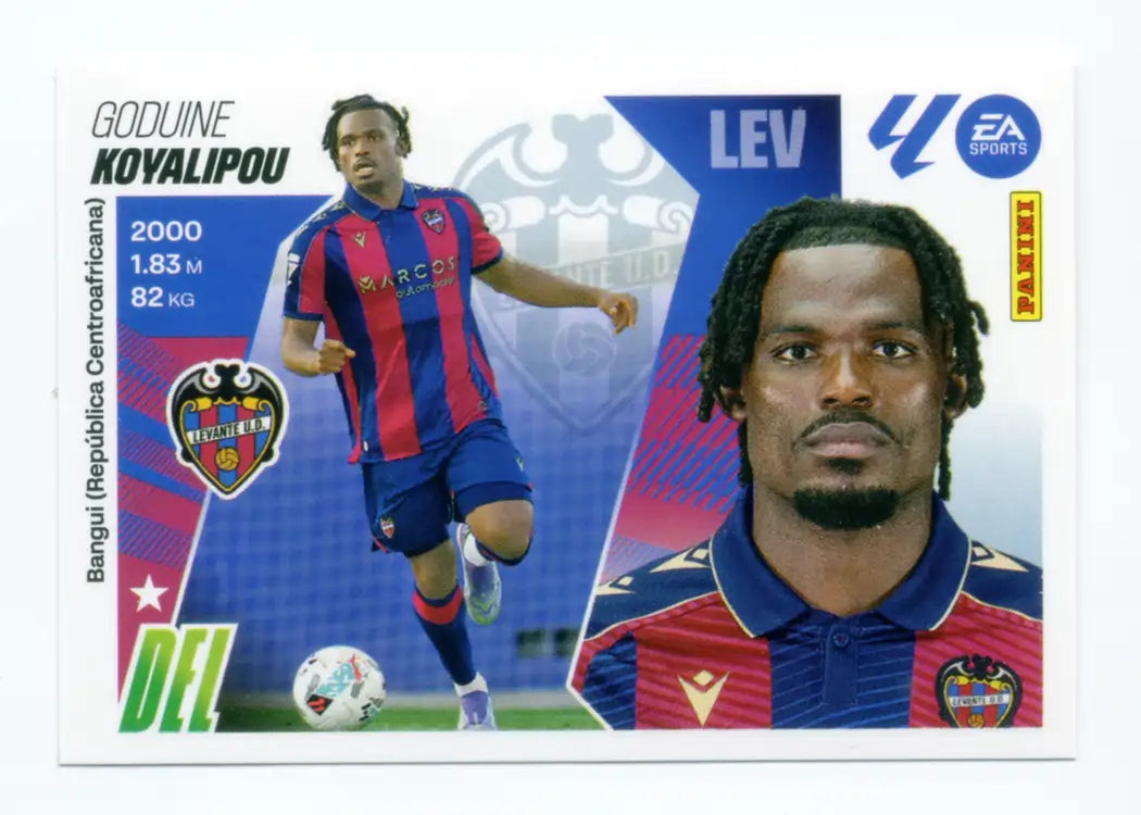 Cromo Trading Card Fútbol-Koyalipou-UD Levante-Panini Liga Este 2025-2026-UF43-Últimos Fichajes
