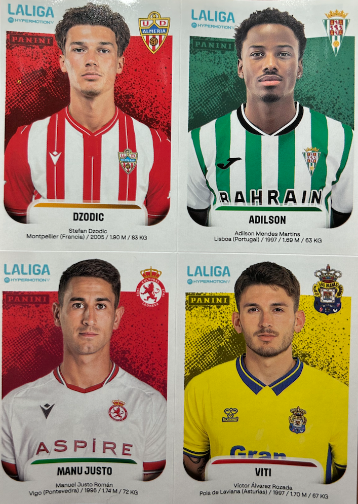 Cromos Lamina Actualización 1 - La Liga Hypermotionv - 2025-2026 - 4 Actualizaciónes