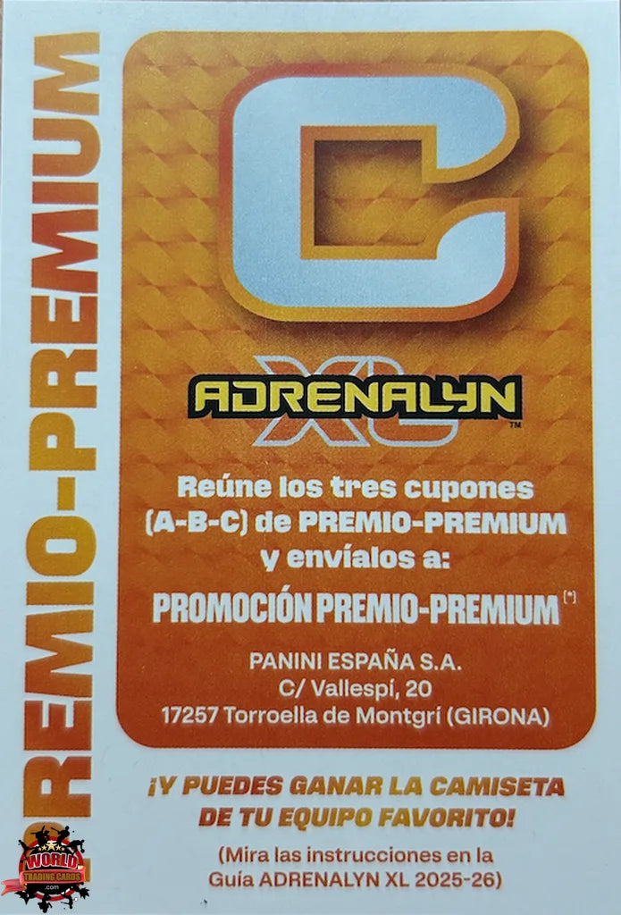 #LPPA | Adrenalyn XL | La Liga | 2025-2026 | Letra Premio Premium - C | | Letra Premio Premium