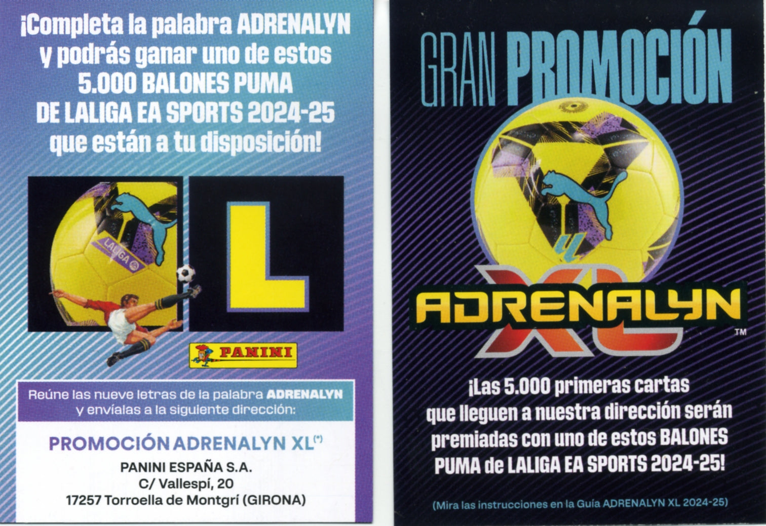 Letra Balón Liga - Letra "L" - Panini Adrenalyn XL La Liga 2024/2025