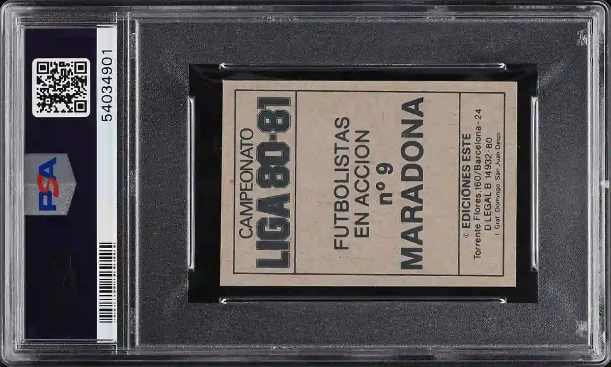 1980 Ediciones Este Campeonato Liga Diego Maradona #9 PSA 6 EXMT