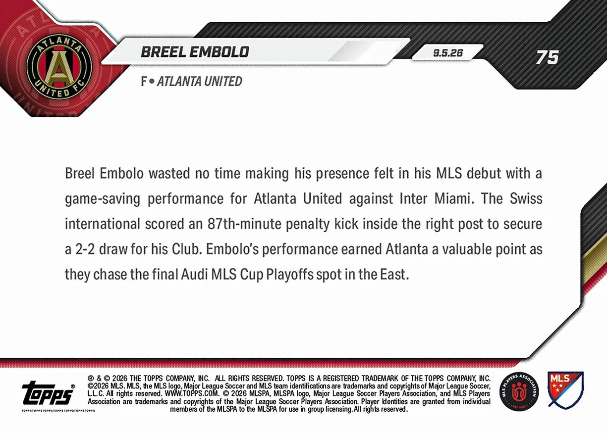 2026 | Topps | Now | MLS | #073 | Dejan Joveljic | Base