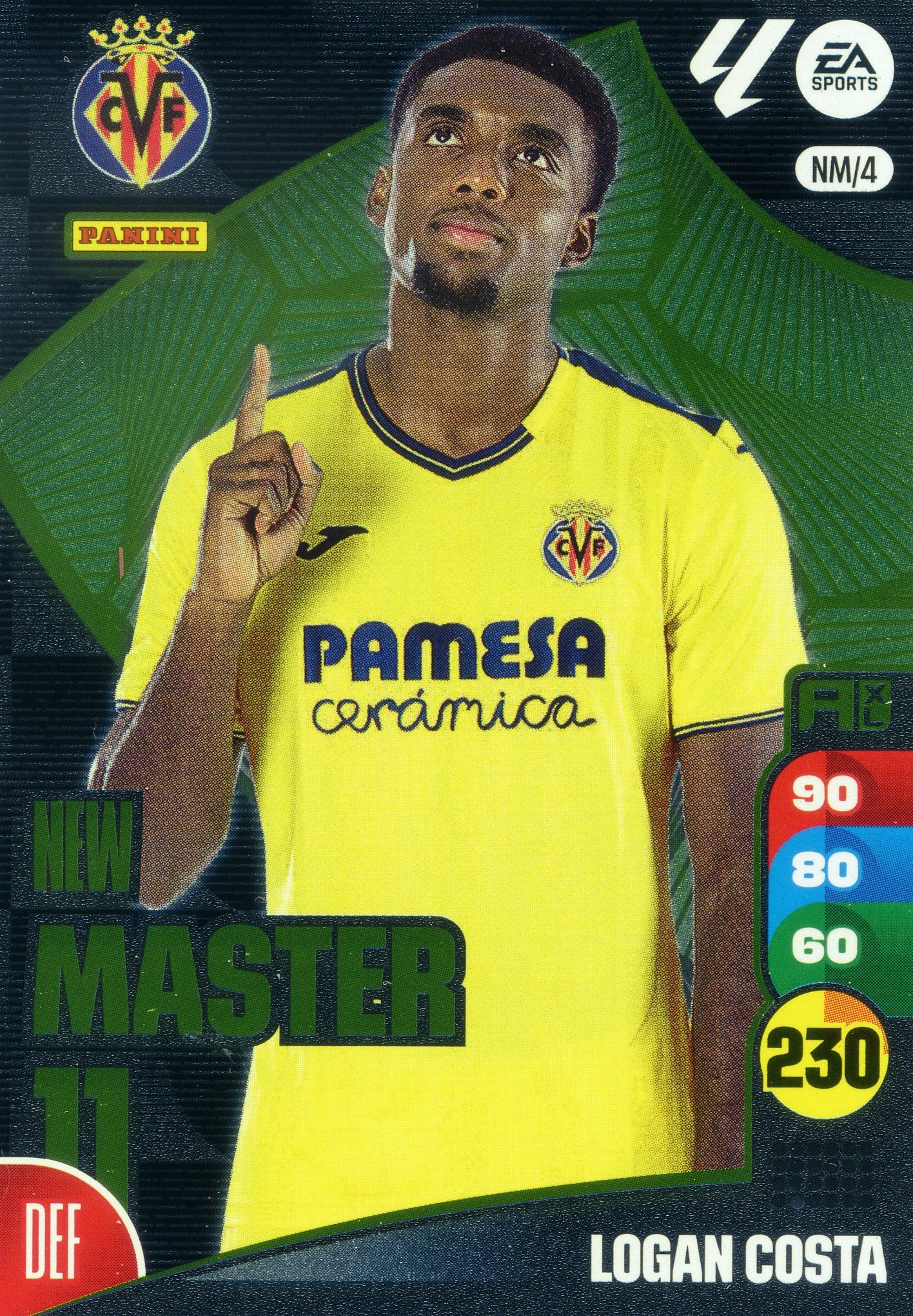 Panini Adrenalyn XL La Liga 2024/2025 - #NM/04 - NEW MASTER 11 - LOGAN COSTA - 1ª Edición, Cromo RAW