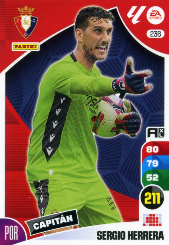 Panini Adrenalyn XL La Liga 2024/2025 - #236 - Sergio Herrera - OSASUNA - 1ª Edición, Cromo RAW