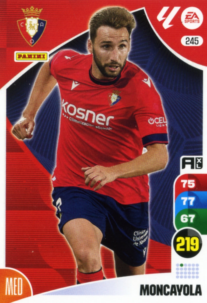 Panini Adrenalyn XL La Liga 2024/2025 - #245.  Moncayola - OSASUNA - 1ª Edición, Cromo RAW