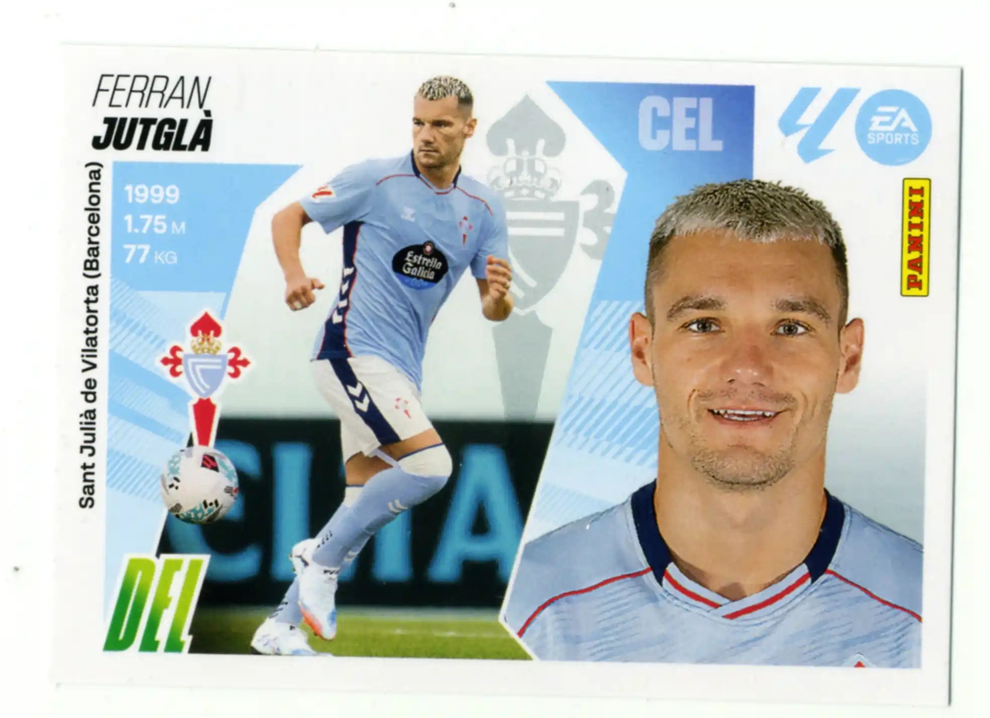 Cromo Trading Card Fútbol-Jutglà-RC Celta-Panini Liga Este  2025/2026-UF2-Básico