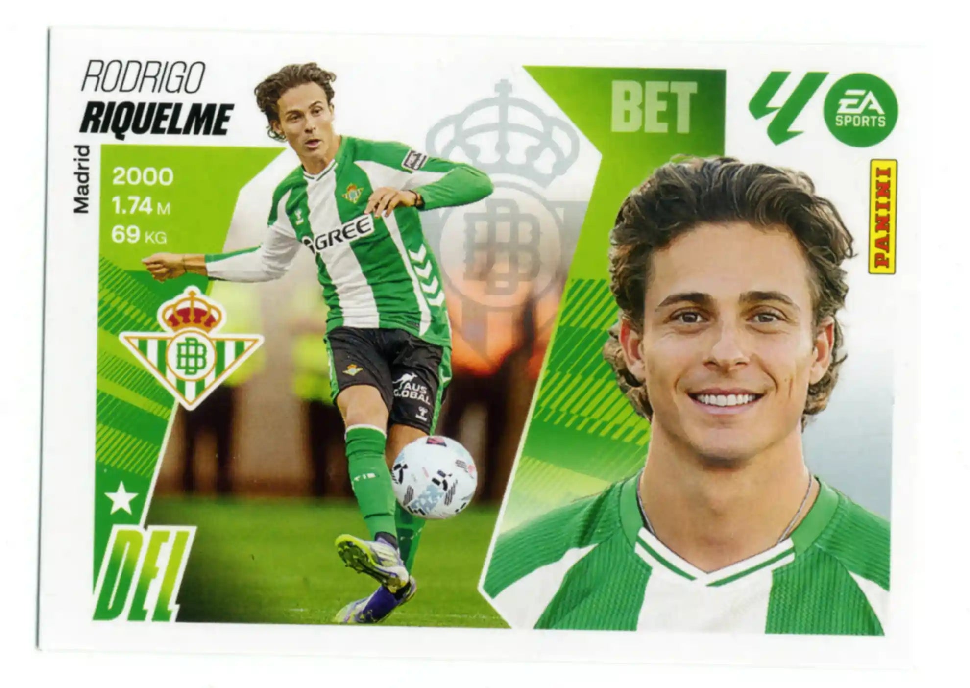 Cromo Trading Card Fútbol-Riquelme-Real Betis-Panini Liga Este  2025/2026-UF10-Básico