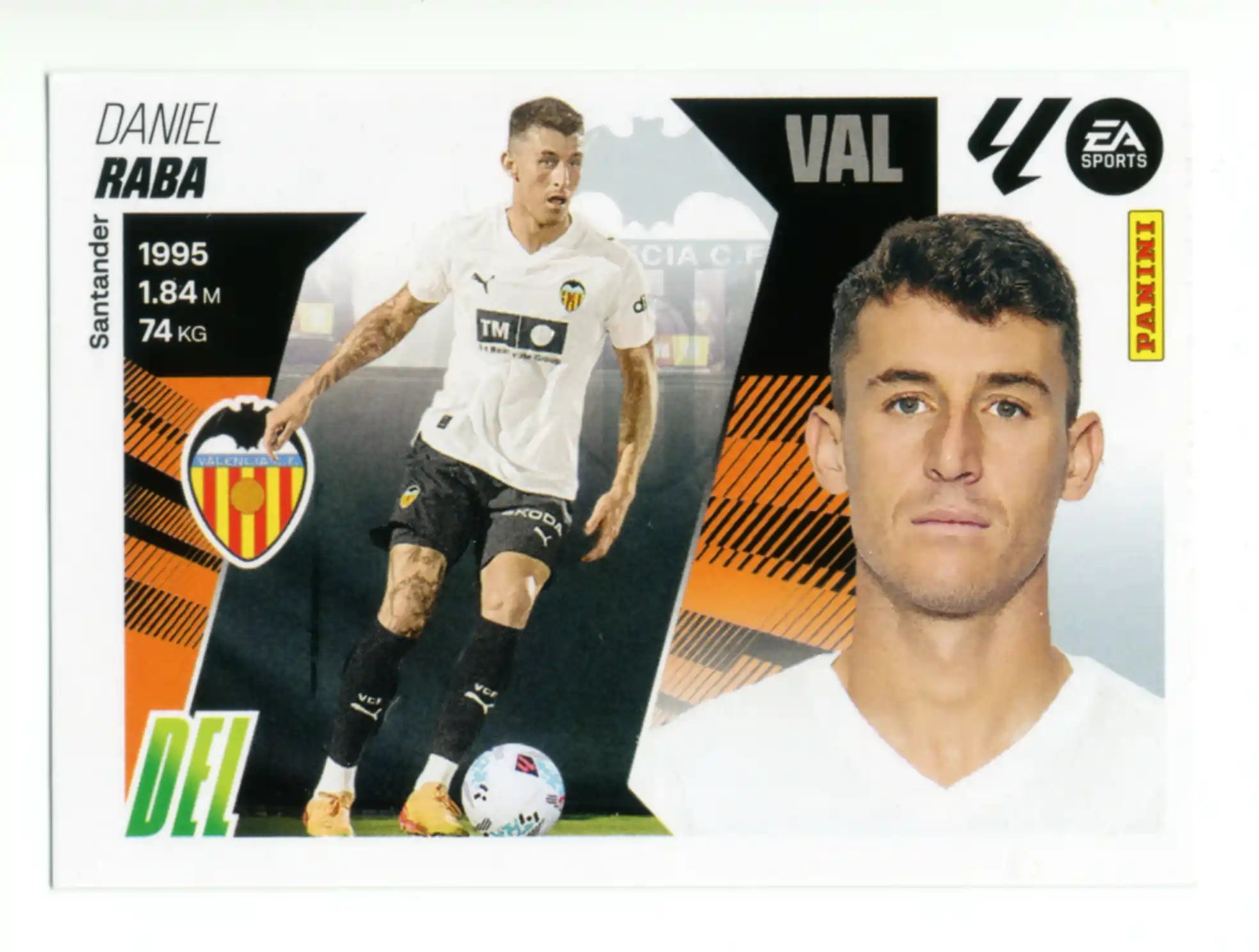 Cromo Trading Card Fútbol-Raba-Valencia CF-Panini Liga Este  2025/2026-UF11-Básico