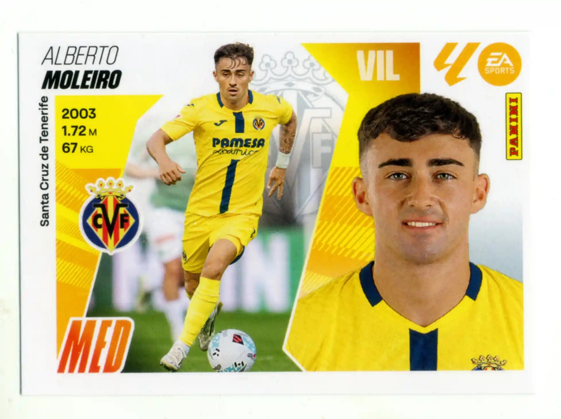Cromo Trading Card Fútbol-Moleiro-Villarreal CF-Panini Liga Este  2025/2026-UF15-Básico