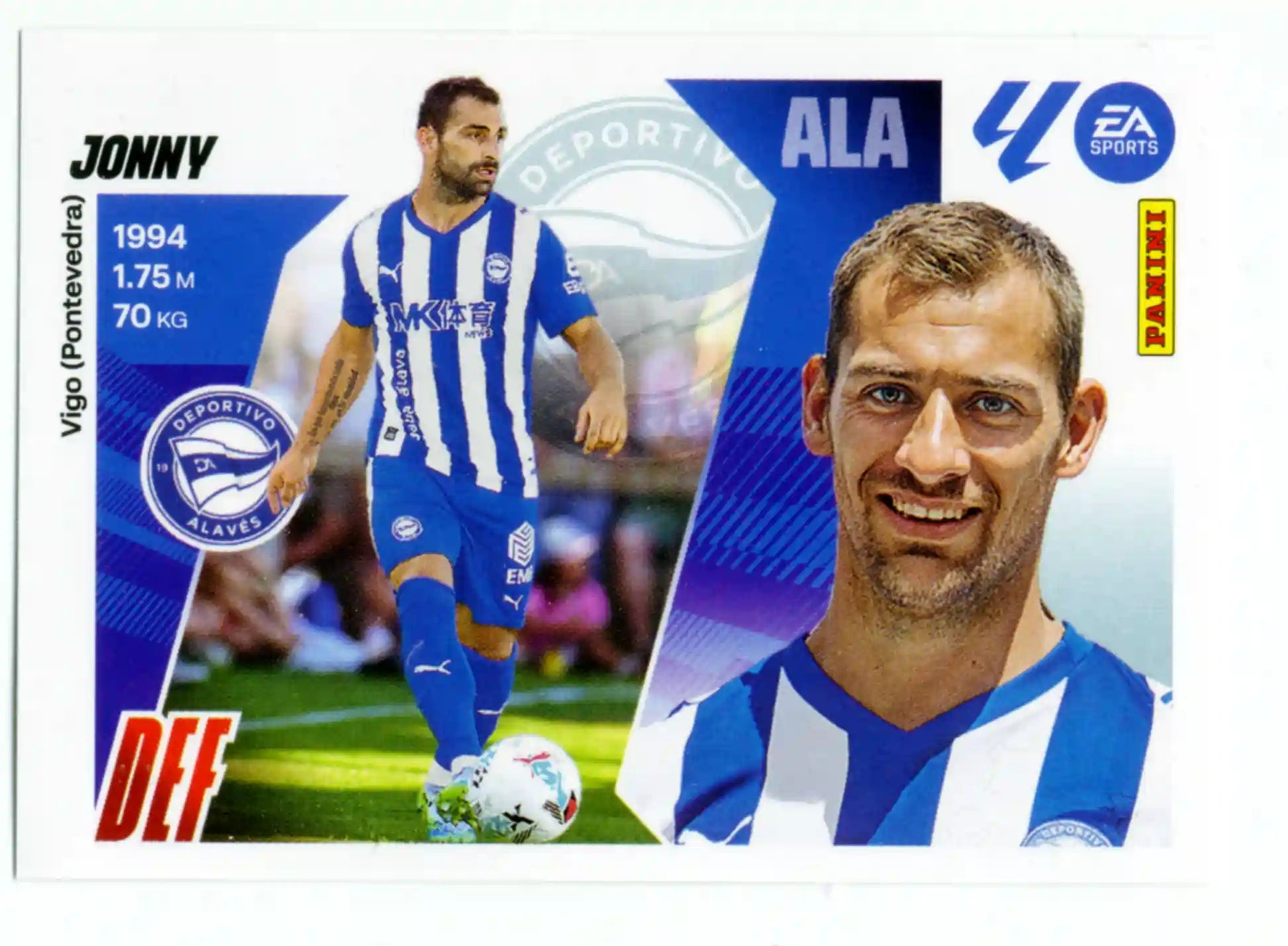 Cromo Trading Card Fútbol-Jonny-Alavés-Panini Liga Este  2025/2026-10 Bis-Básico