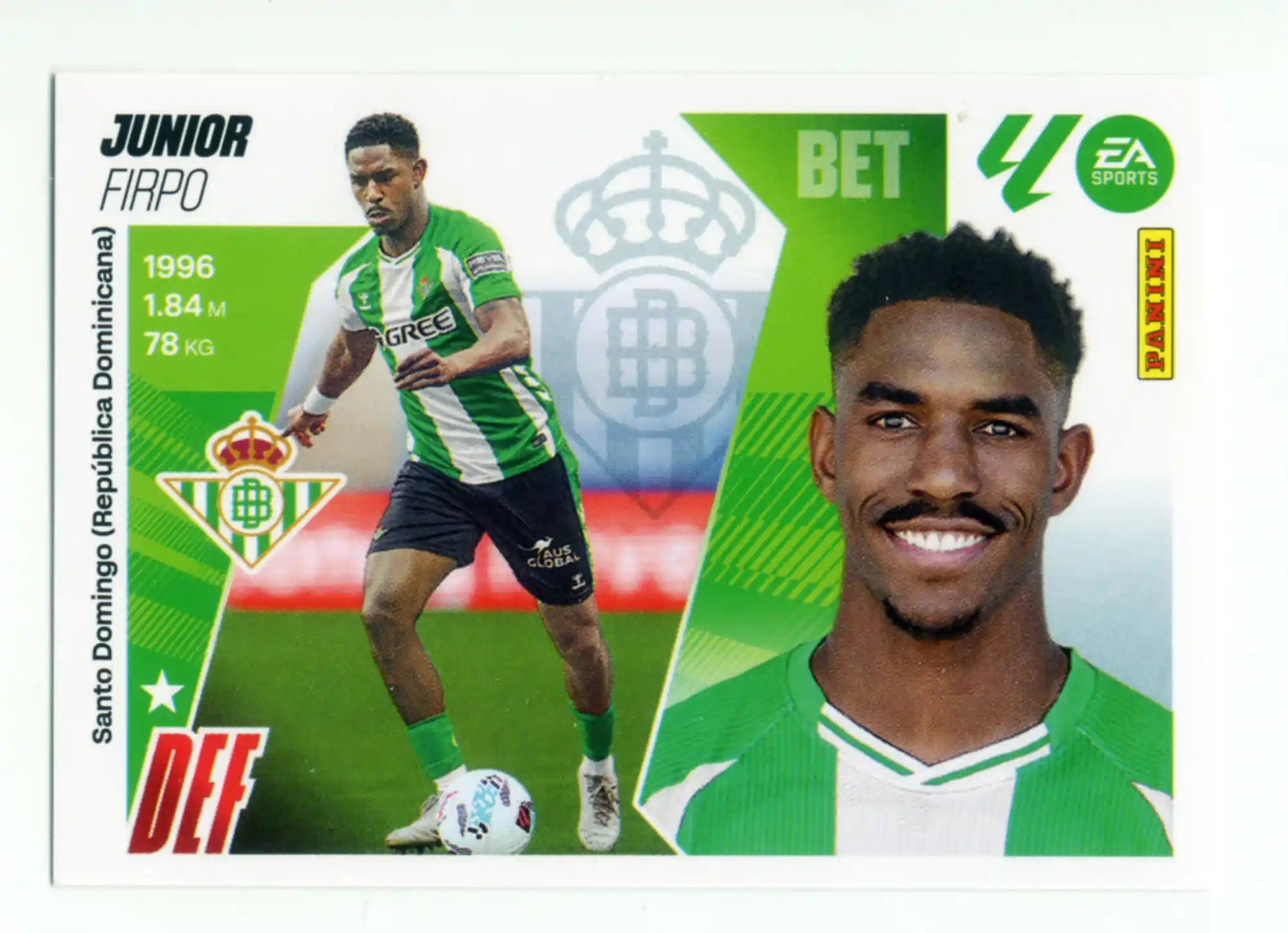 Cromo Trading Card Fútbol-Junior-Real Betis-Panini Liga Este  2025/2026-10B-Básico
