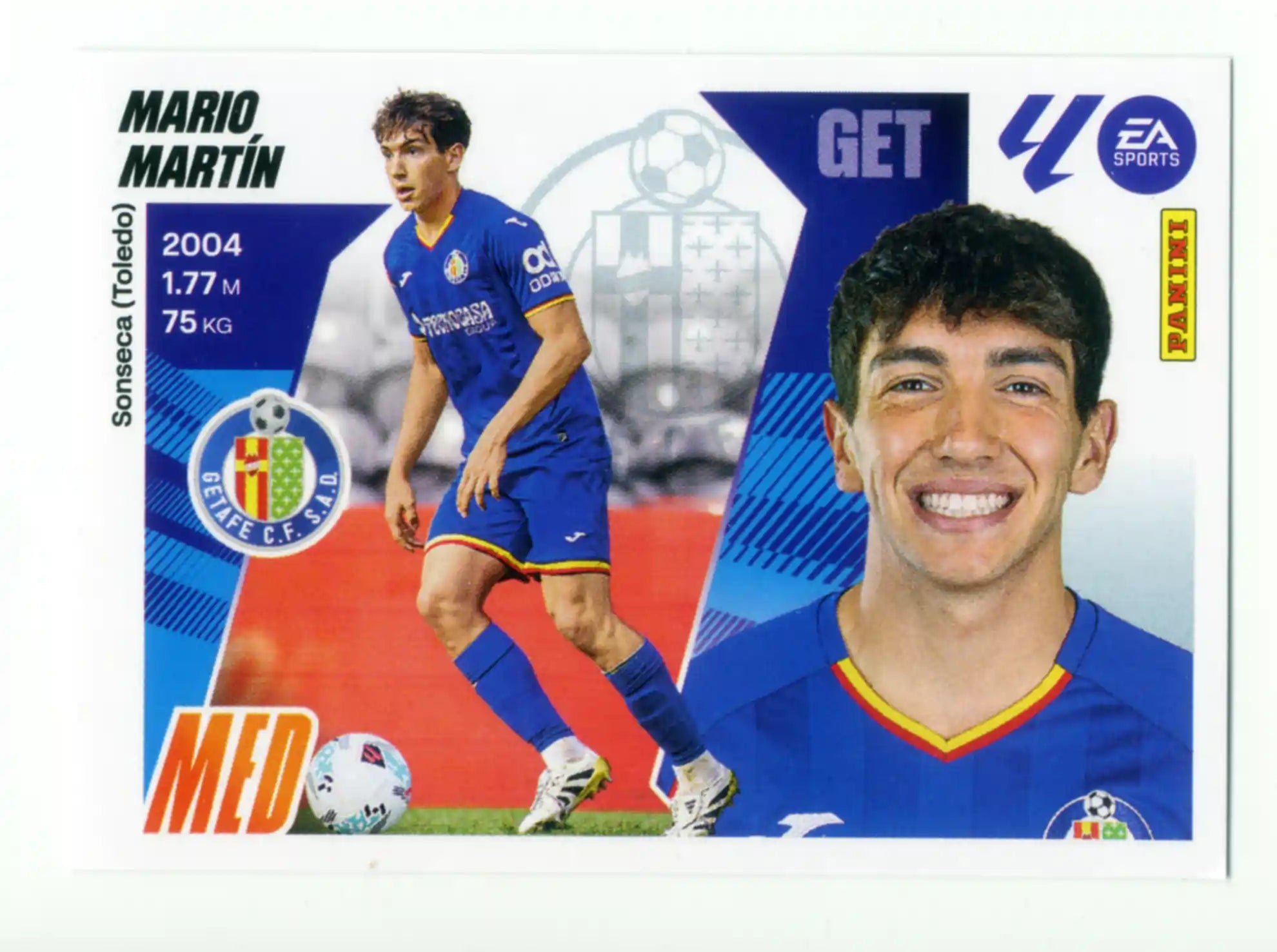 Cromo Trading Card Fútbol-Mario Martin-Getafe CF-Panini Liga Este  2025/2026-12-Básico