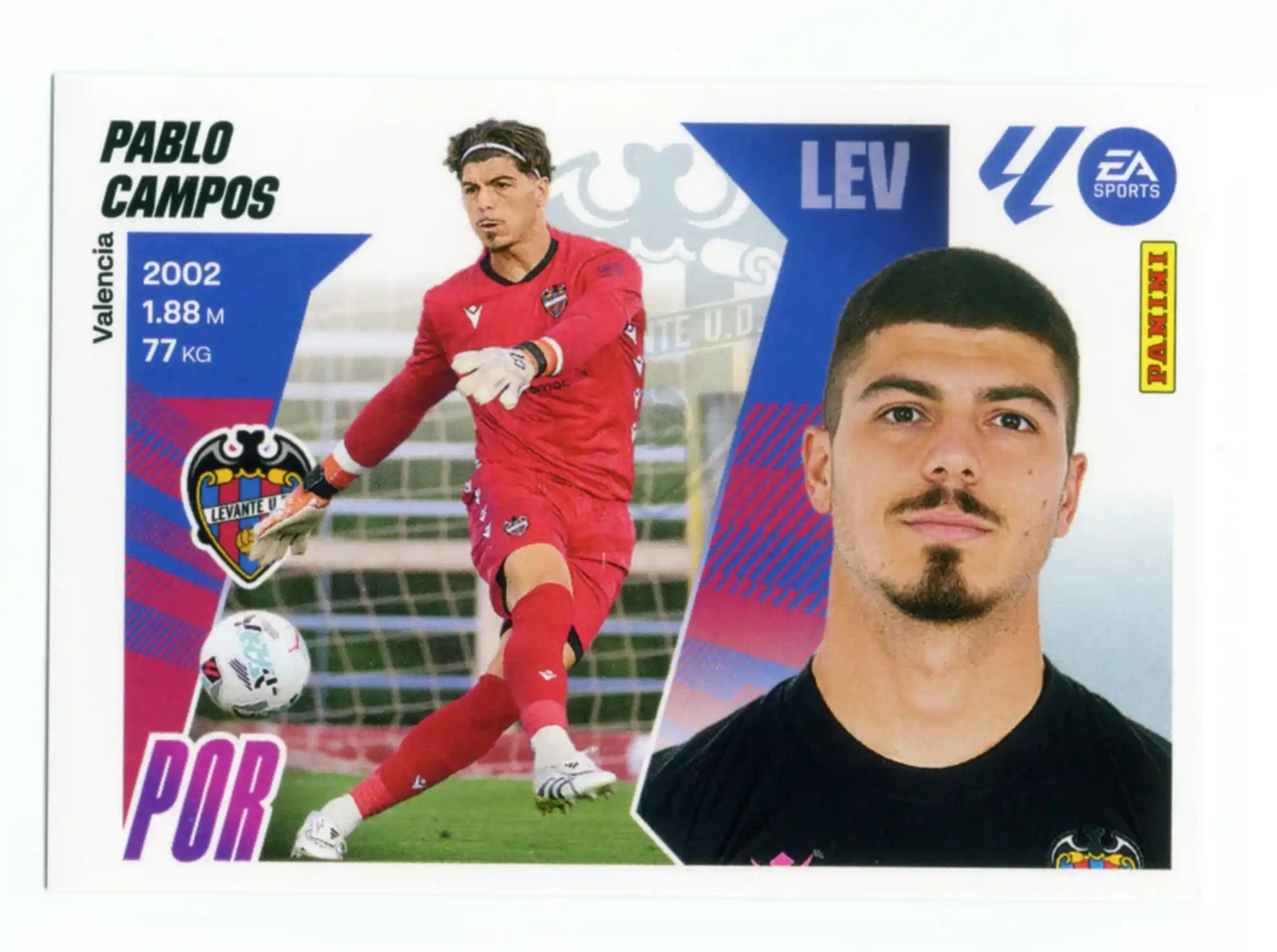 Cromo Trading Card Fútbol-Pablo Campos-UD Levante-Panini Liga Este  2025/2026-3-Básico
