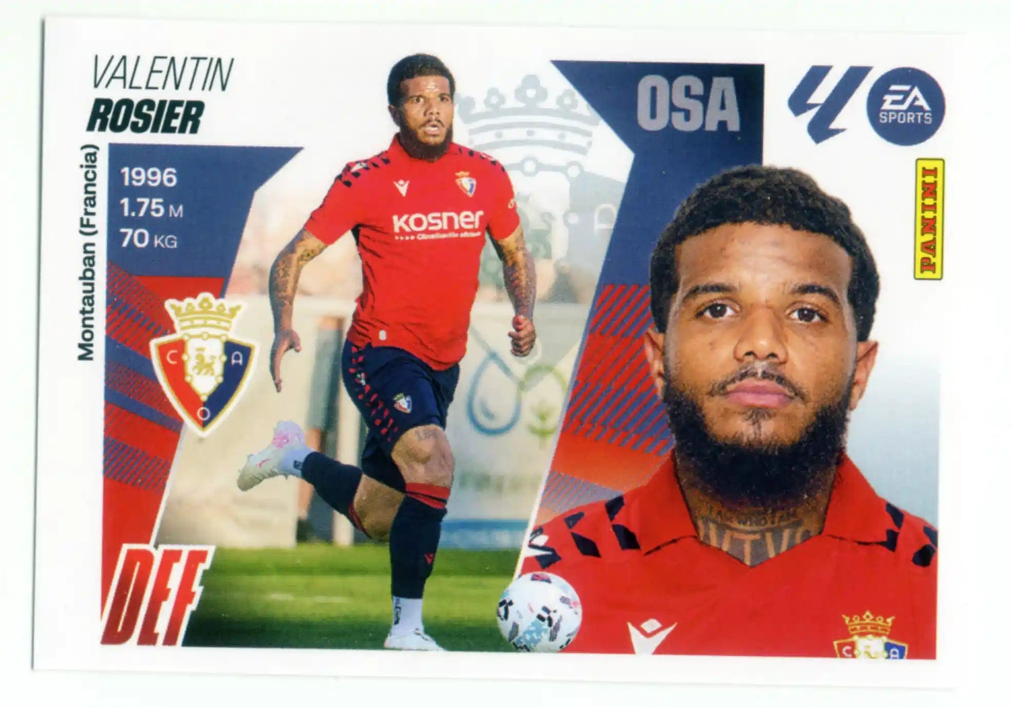 Cromo Trading Card Fútbol-Rosier-CA Osasuna-Panini Liga Este  2025/2026-5-Básico