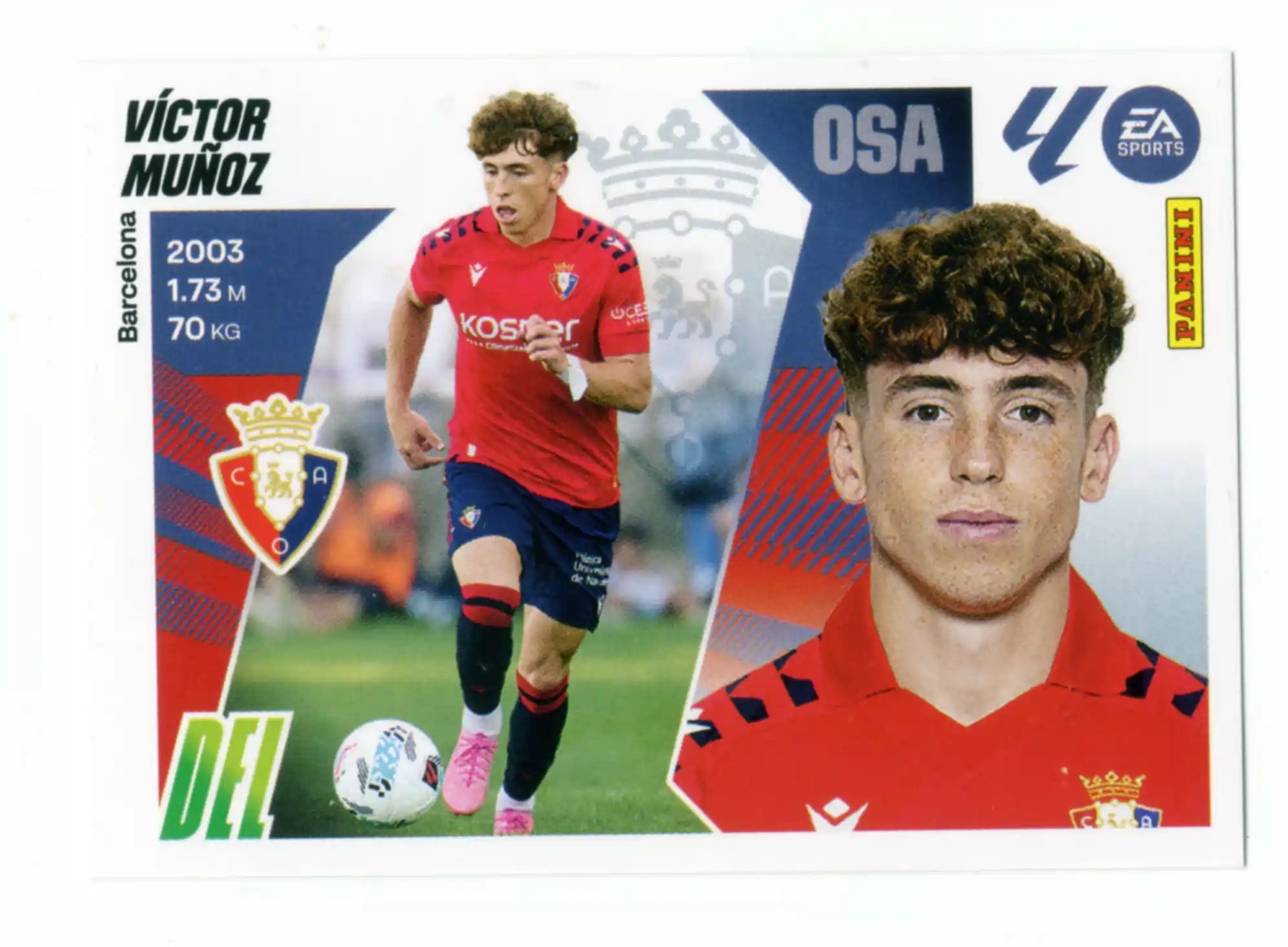 Cromo Trading Card Fútbol-Victor Muñoz-CA Osasuna-Panini Liga Este  2025/2026-17-Básico