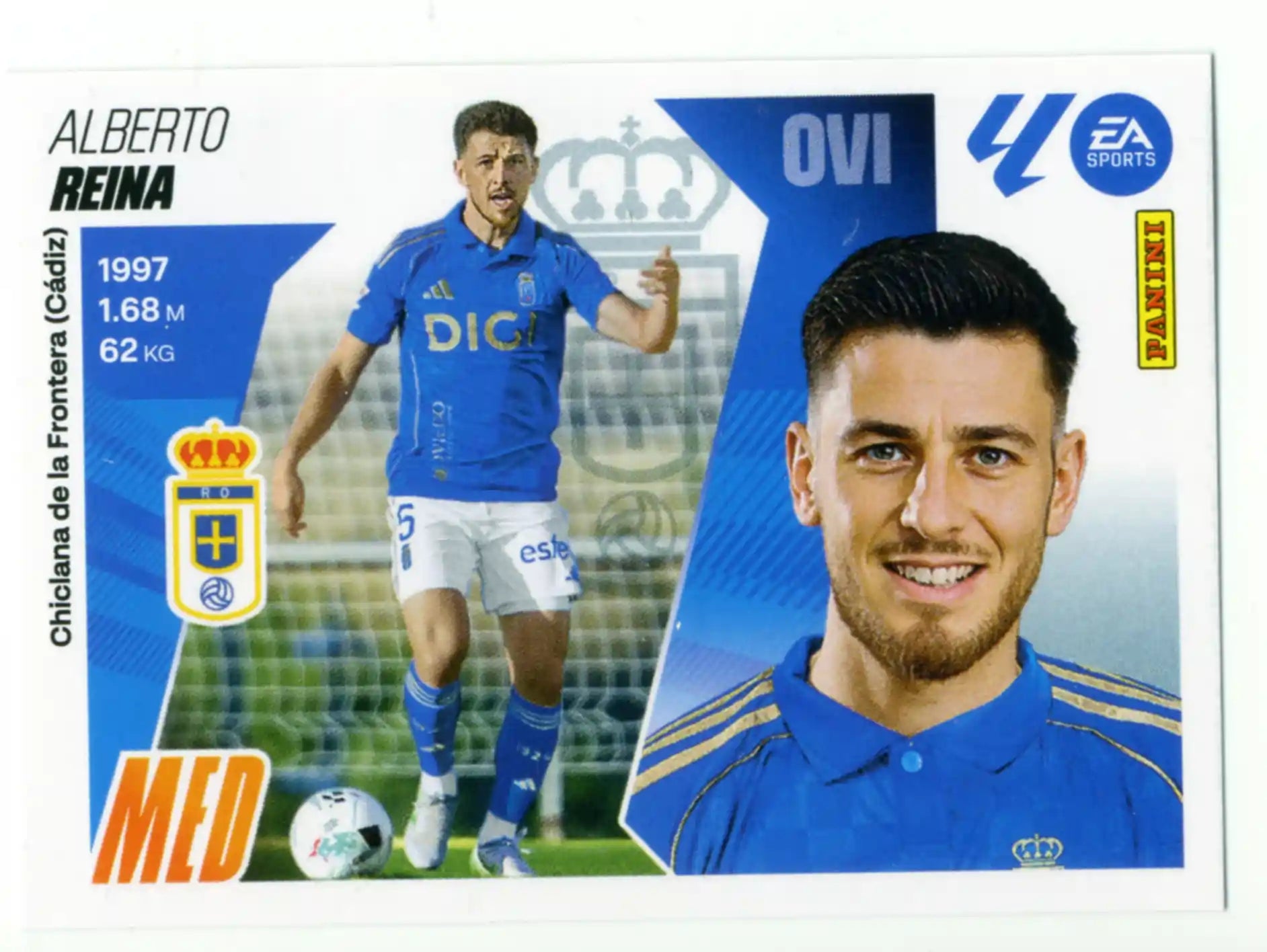 Cromo Trading Card Fútbol-Reina-Real Oviedo-Panini Liga Este  2025/2026-12-Básico