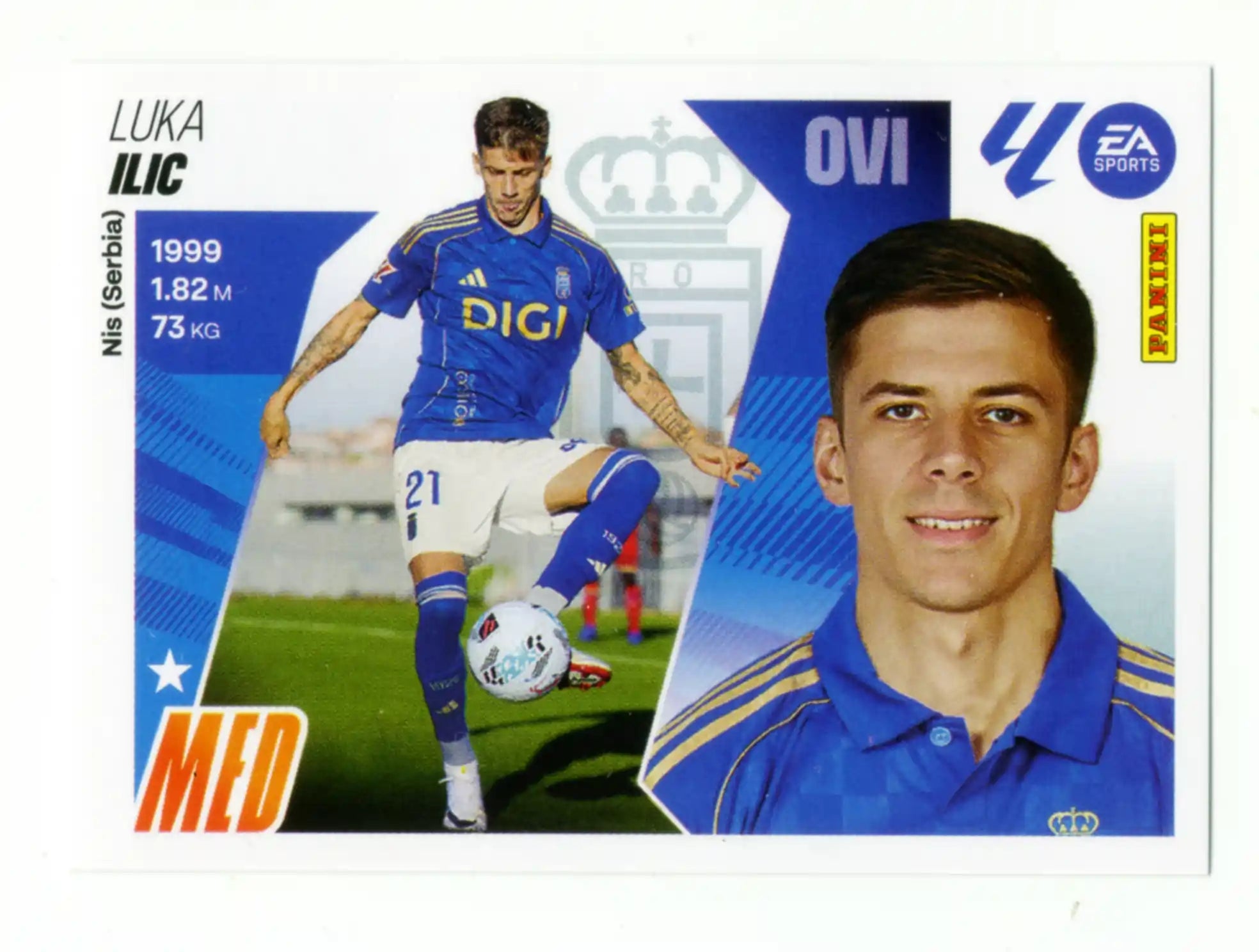 Cromo Trading Card Fútbol-Illic-Real Oviedo-Panini Liga Este  2025/2026-15-Básico