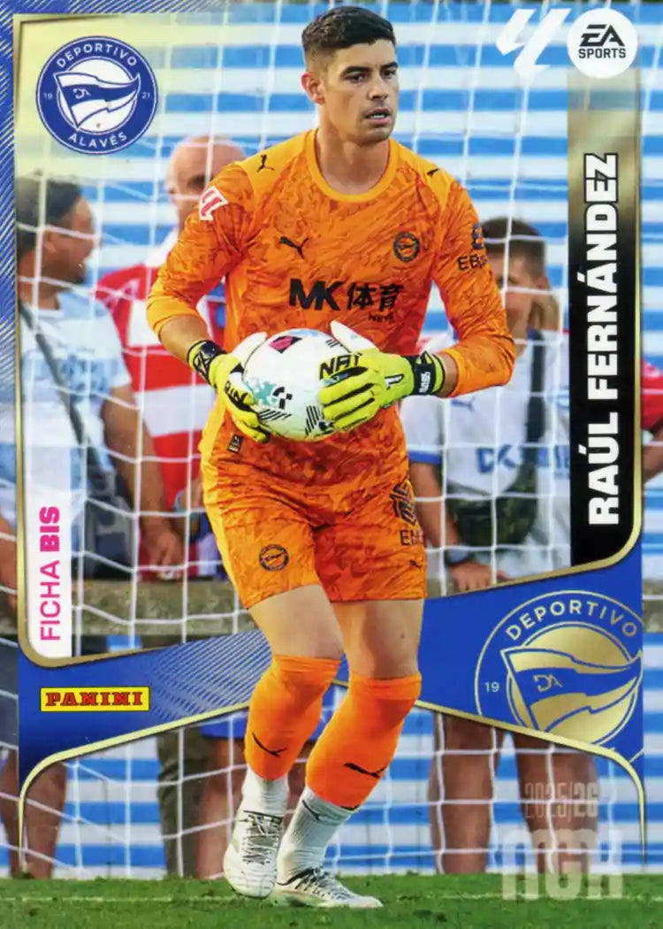 Cromo Trading Card Fútbol-Raul Fernandez-CD Alavés-Panini Megacracks 2025-2026-21Bis-Basico