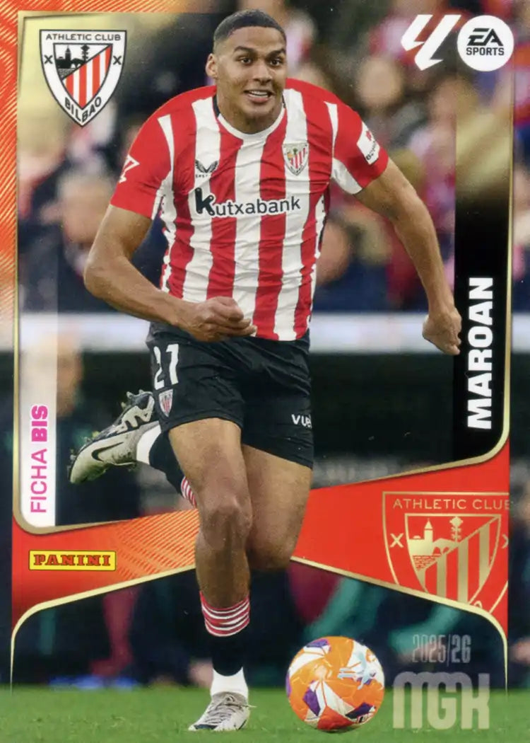 Cromo Trading Card Fútbol-Maroan-Athletic Club-Panini Megacracks 2025-2026-54 Bis-Basico