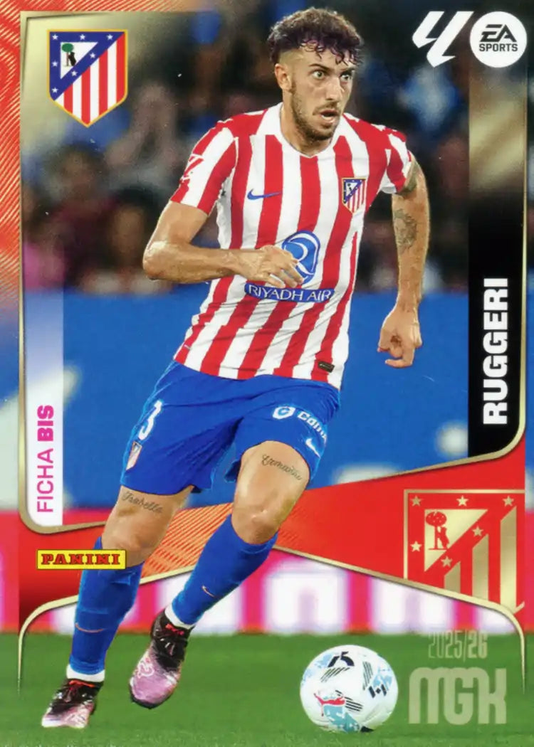 Cromo Trading Card Fútbol-Ruggeri-Atlético de Madrid-Panini Megacracks 2025-2026-62 Bis-Basico