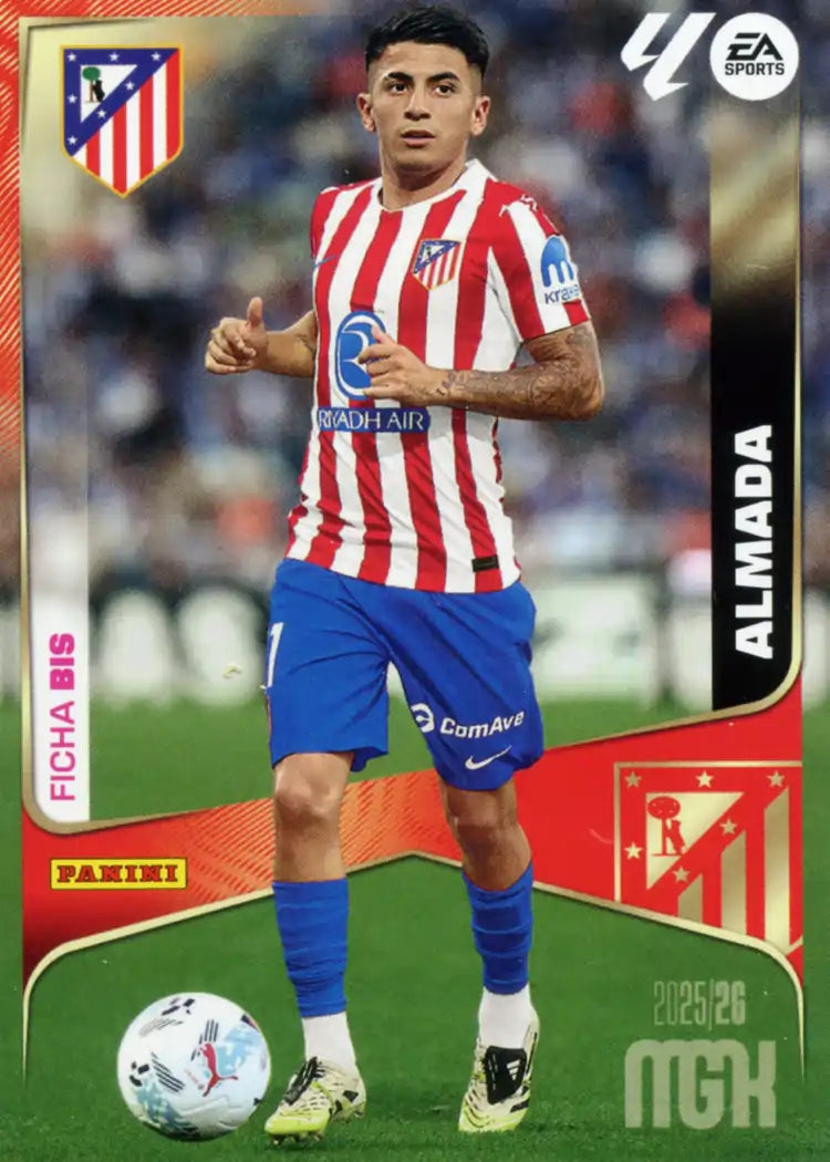Cromo Trading Card Fútbol-Almada-Atlético de Madrid-Panini Megacracks 2025-2026-68 Bis -Basico