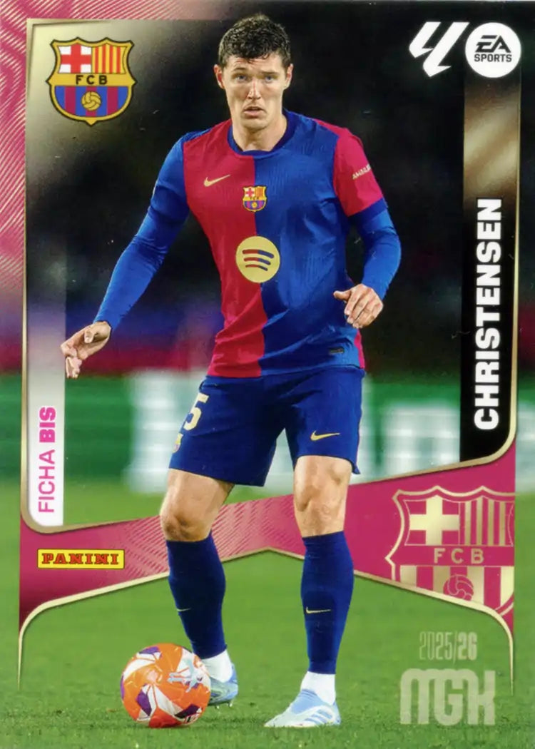 Cromo Trading Card Fútbol-Chistensen-FC Barcelona-Panini Megacracks 2025-2026-79 Bis-Basico