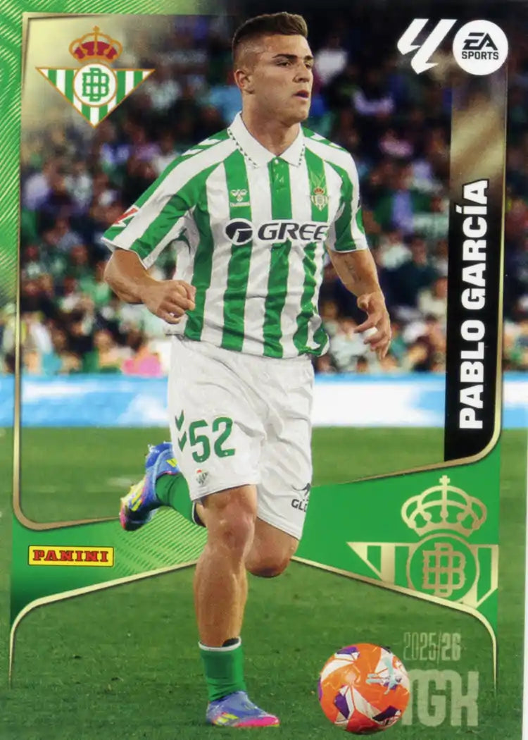 Cromo Trading Card Fútbol-Pablo Garcia-Real Betis-Panini Megacracks 2025-2026-104-Basico