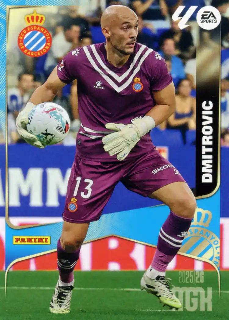Cromo Trading Card Fútbol-Dimitrovic-RCD Espanyol-Panini Megacracks 2025-2026-146-Basico